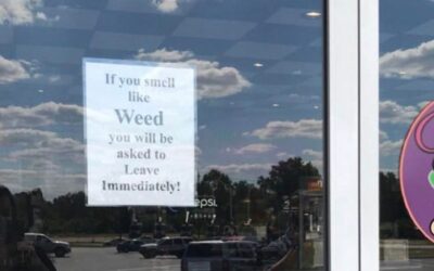 This sign was posted at a movie theatre. Thoughts? #coremuseum #socialjusticecannabismuseum #bostonmuseum #cannabismuseum