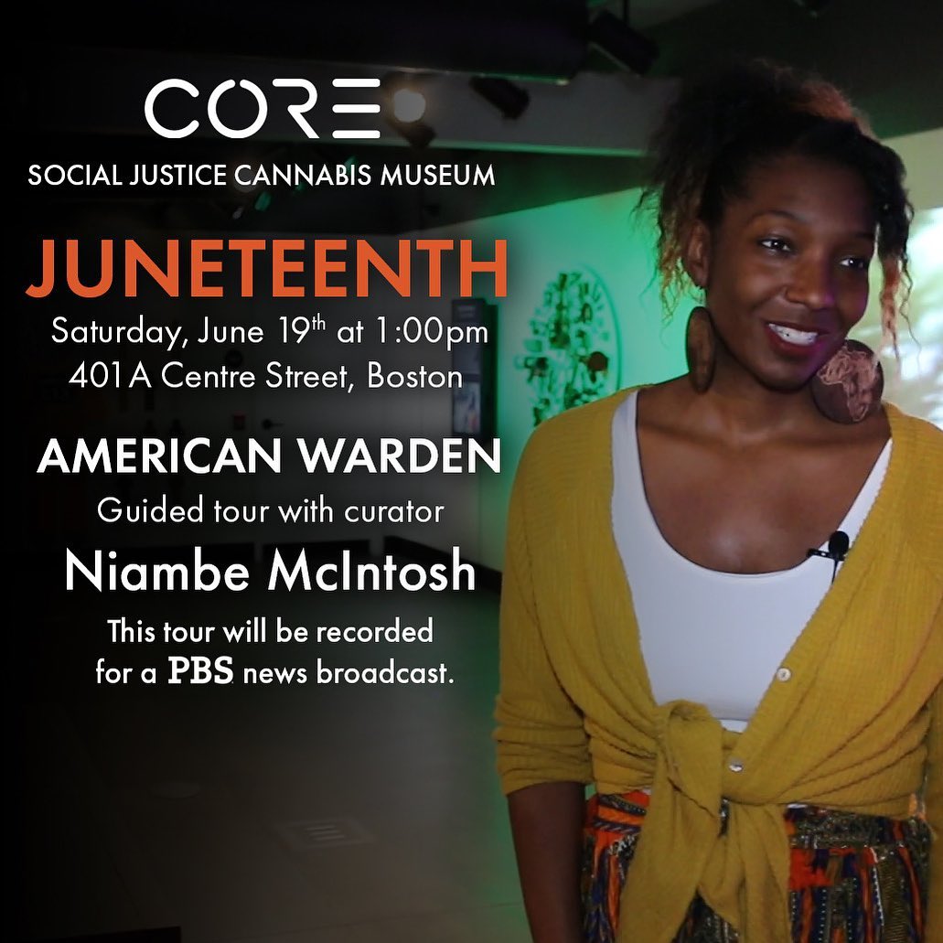 Join us on Juneteenth, Saturday, June 19th, for a guided tour of American Warden with curator Niambe McIntosh.This tour will be recorded for a PBS news broadcast and will be streamed on Instagram Live from our page.@ms__tosh