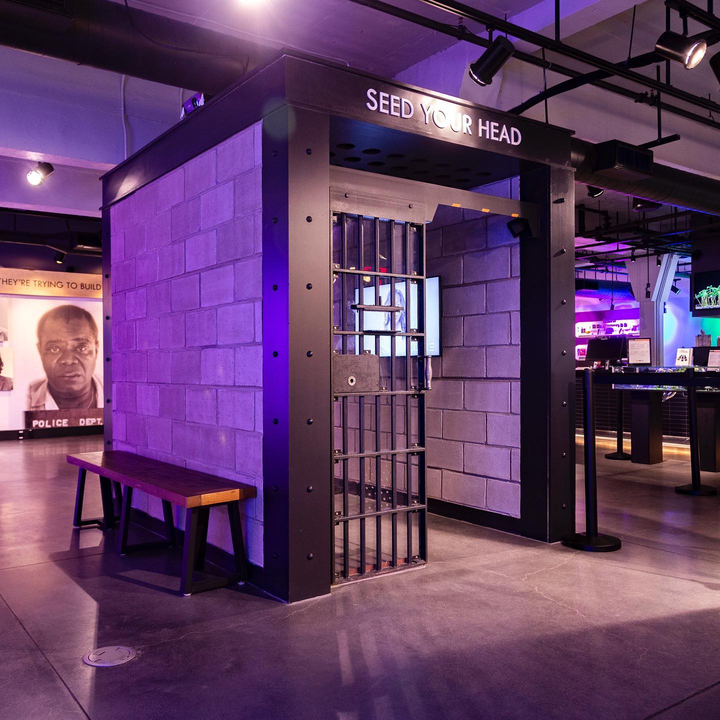 Take a step inside our jail cell exhibit to immerse yourself in the hypocrisy of America’s fractured relationship with Cannabis.