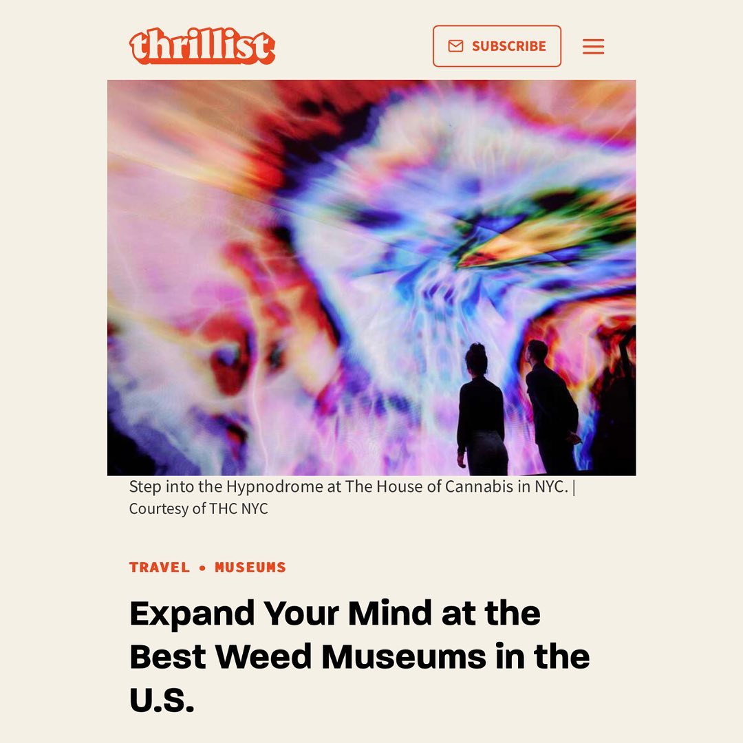 BIG NEWS: We have again made @thrillist’s list of best cannabis museums in the country. Link to full list in our story. Please consider donating to Core so we can continue our mission!