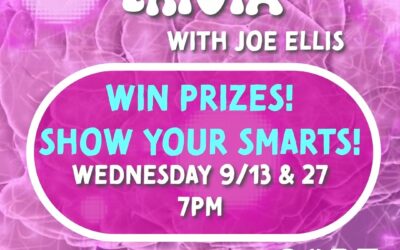 Are you a smarty pants? Want the chance to prove it? Join us at CORE Portland for a fun night of trivia and prizes featuring Portland’s own @myfriendthecaveman (Joe Ellis), comedian and host with the most!!! September 13th and 27th at 7pm! No cover, all ages, everyone is welcome!