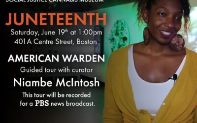 Join us on Juneteenth, Saturday, June 19th, for a guided tour of American Warden with curator Niambe McIntosh. This tour will be recorded for a PBS news broadcast and we will be streamed on Instagram Live from our page. @ms__tosh #corecannabismuseum #justiceforjawara #niambetosh #seed #seedyourhead #bostondispensary #bostonweed #bostoncannabis #bostonmarijuana #bostonsbestdispensary